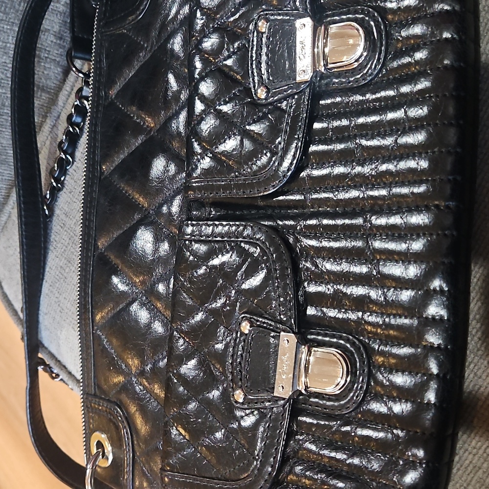 Coach Black Quilted Shoulder Bag